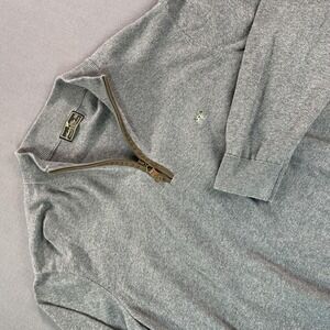 Southern Point Co Sweater Mens 2XL Gray Hayward 1/4 Zip Mock Neck Pullover